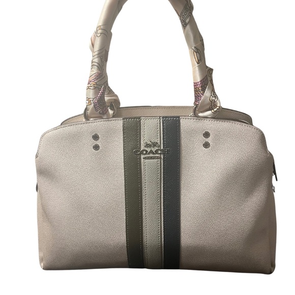 Coach Lillie Carryall Varsity Stripe Handbag - Picture 13 of 14